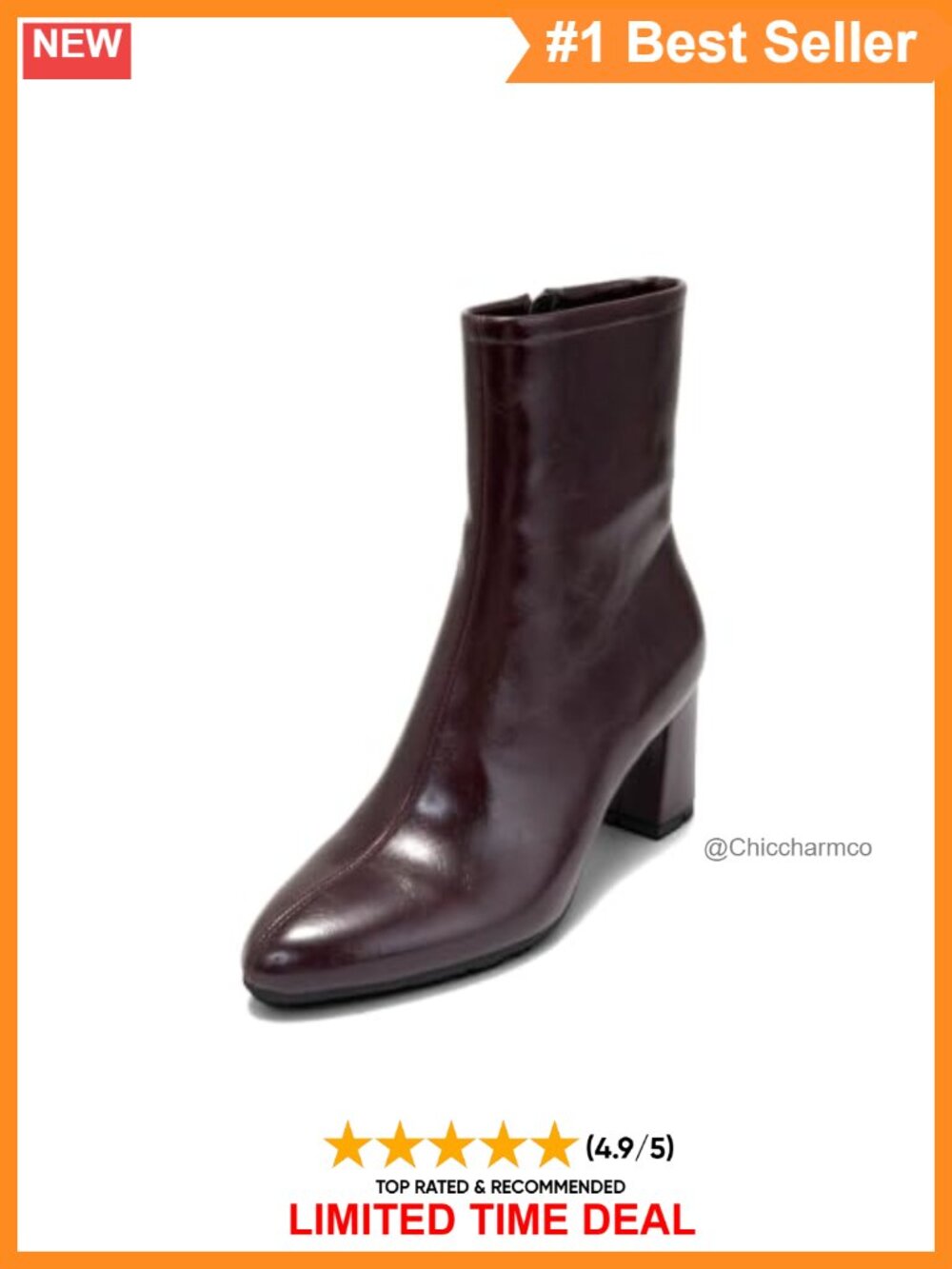 Aerosoles Baylor Faux Leather Block Heel Ankle Bootie